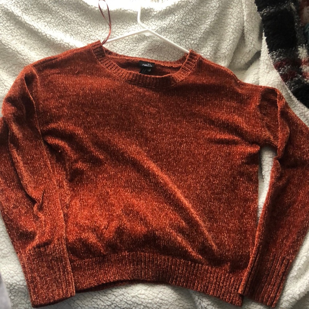 burnt orange super soft sweater